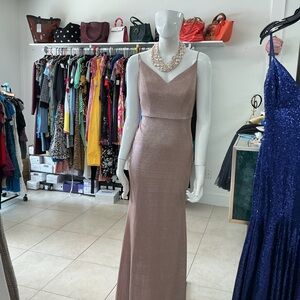 Elegant Metallic Evening Gown